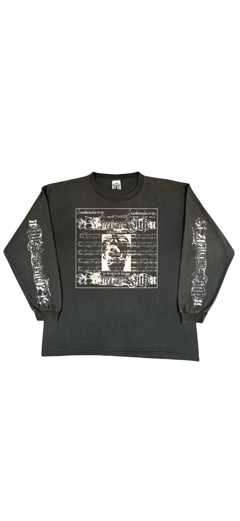 SEEKUNKNOWN THOUGHTS LONG SLEEVE BLACK TEE