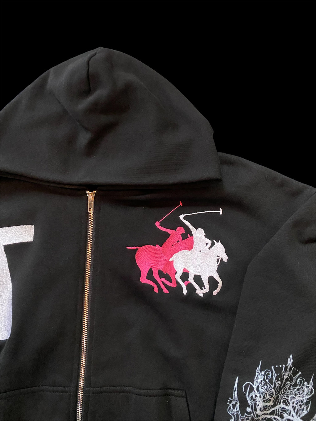 Black Metal Zip Hoodie